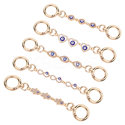 1 Set Alloy Enamel Evil Eye Links Bag Strap Extenders FIND-WR0006-09-1