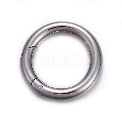 Tarnish Resistant 201 Stainless Steel Spring Gate Rings STAS-F221-41P-1