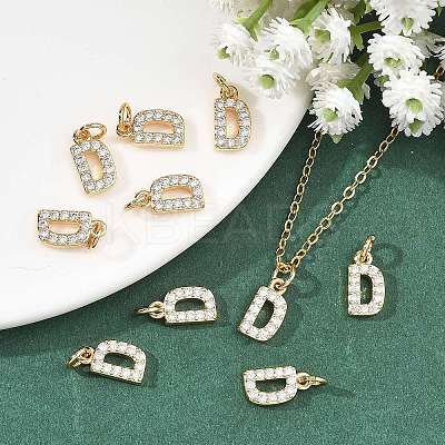 SHEGRACE Brass Micro Pave Clear Cubic Zirconia Pendants XGRQ29380-394G-D-1