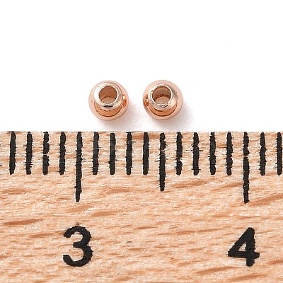 Rack Plating Brass Spacer Beads KKB-I709-03B-RG-1