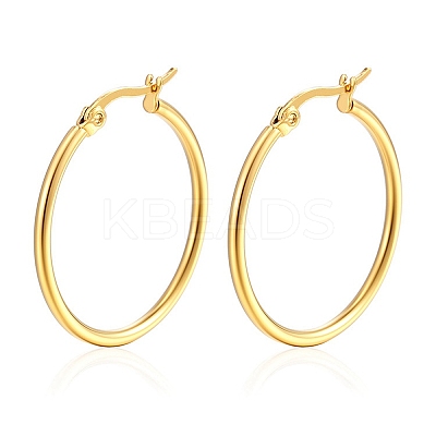 304 Stainless Steel Hoop Earrings PW-WG89744-12-1