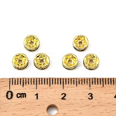 Brass Grade A Rhinestone Spacer Beads RSB036NF-12G-1