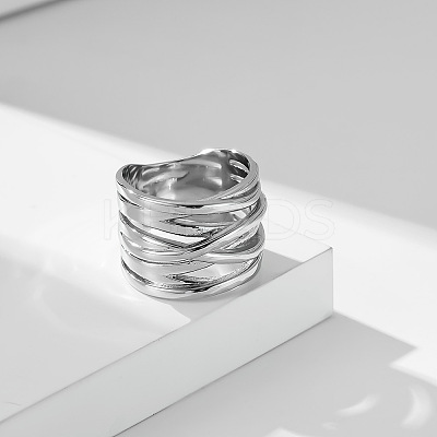 Cross 304 Stainless Steel Finger Rings FS-WG16BAC-03-1