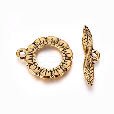 Tibetan Style Alloy Toggle Clasps X-GLF11359Y-1
