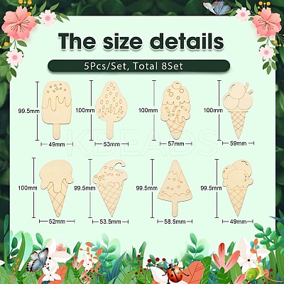 Unfinished Wood Ice Cream Cutouts WOOD-CJC0008-1
