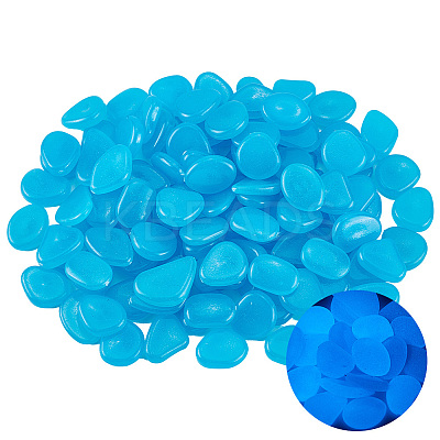 1 Set Resin Luminous Glow in the Dark Pebbles Stone DJEW-CN0001-40B-1