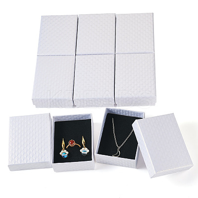 Rhombus Textured Cardboard Gift Storage Boxes LS-CON-TAC0010-03A-01-1