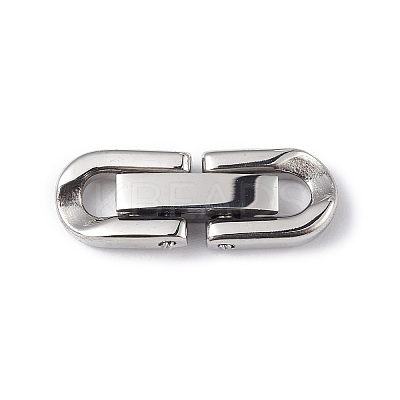 Non-Tarnish 304 Stainless Steel Fold Over Clasps STAS-G307-11A-P-1