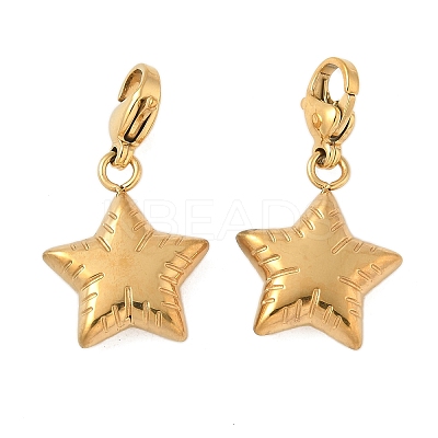 Star 304 Stainless Steel Pendants Decoratons STAS-K306-11G-1