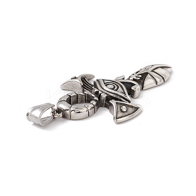 304 Stainless Steel Manual Polishing Big Pendants STAS-G267-10AS-1