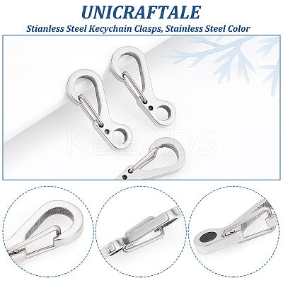 201 Stianless Steel Kecychain Clasps STAS-UN0039-76P-1
