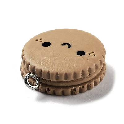Cookies Theme Imitation Food Resin Pendants LS-RESI-B021-02B-03-1