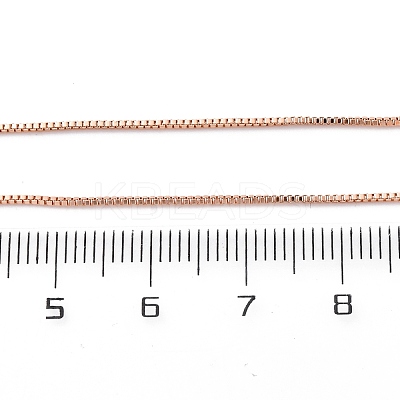 0.9MM Brass Box Chain Necklaces Making NJEW-D302-74RG-1