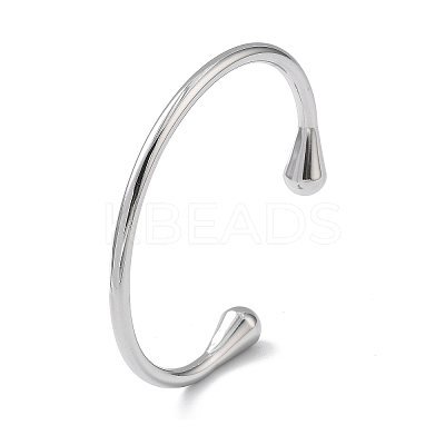 304 Stainless Steel Cuff Bangles for Women BJEW-Z078-12P-1