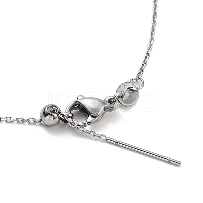 Adjustable 304 Stainless Steel Cable Chain Necklaces NJEW-K270-03P-1