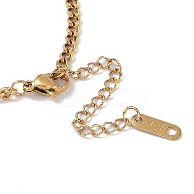 Golden Tone 304 Stainless Steel Enamel Twisted Chain Bracelets LS-BJEW-P321-02G-1