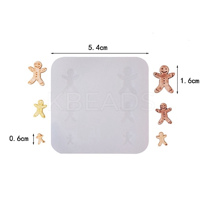 Imitation Food Christmas Cabochon DIY Food Grade Silhouette Silicone Statue Mold PW-WG31329-02-1