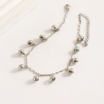 Casual Brass Bell Charm Bracelets for Women KZ9696-1