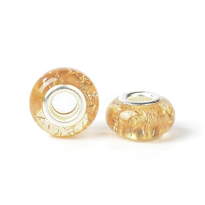 Rondelle Resin European Beads RPDL-A001-01-10-1