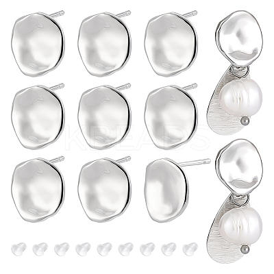 Brass Stud Earring Findings KK-BC0015-73-1