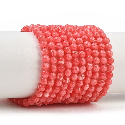 Dyed Synthetic Rhodochrosite Beads Strands GG-CBA0389-A03-4mm-1