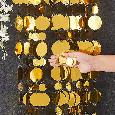 20Pcs PVC Sequin Round Beaded Curtain AJEW-CN0006-55C-1