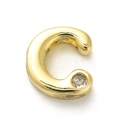 Rack Plating Brass Cubic Zirconia Beads KK-L210-008G-C-1