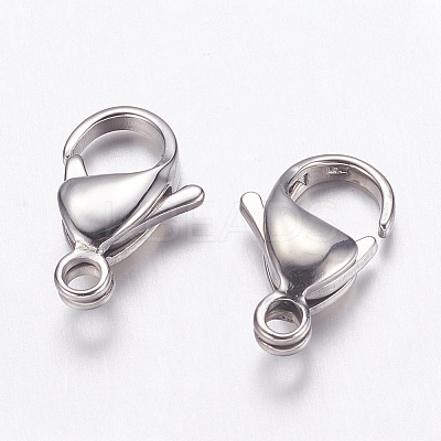 Tarnish Resistant 316 Surgical Stainless Steel Lobster Claw Clasps LS-316-FL15A-1