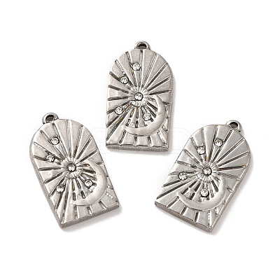 304 Stainless Steel Pendants STAS-Q001-12P-1