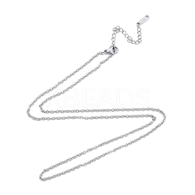 Non-Tarnish 304 Stainless Steel Cable Chains Necklace for Men Women LS-NJEW-N050-A04-S20-1