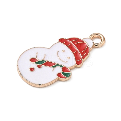 Christmas Alloy Enamel Pendants ENAM-I071-01KCG-08-1