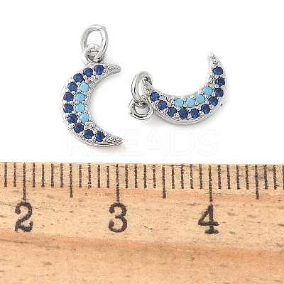 Brass Micro Pave Cubic Zirconia Pendants KK-U056-22P-1