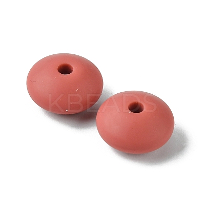 Rondelle Food Grade Eco-Friendly Silicone Focal Beads SIL-F003-07B-1