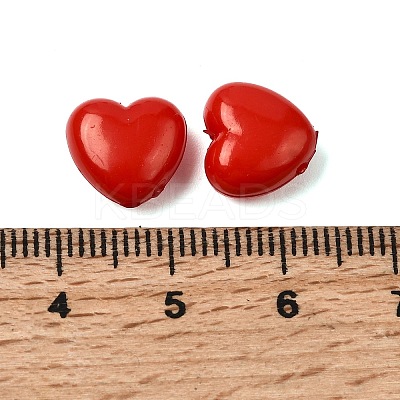 Red Heart Acrylic Beads X-SACR-10X11-12-1