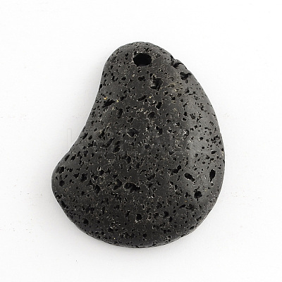 Natural Lava Rock Pendants G-S139-09-1