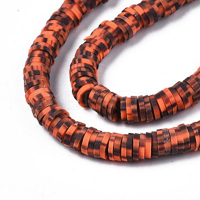 Handmade Polymer Clay Beads Strands CLAY-R089-6mm-160-1