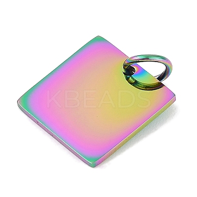 304 Stainless Steel Stamping Blank Tag Charms STAS-I311-28RC-1