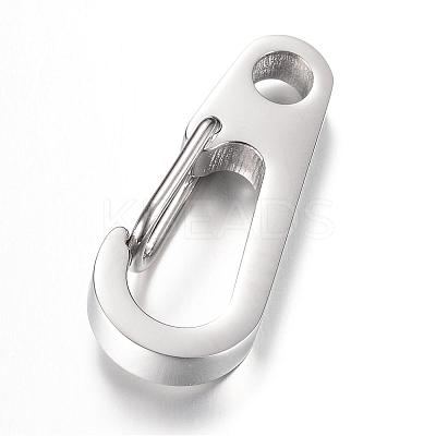 Tarnish Resistant 304 Stainless Steel Keychain Clasp Findings STAS-R065-76-1