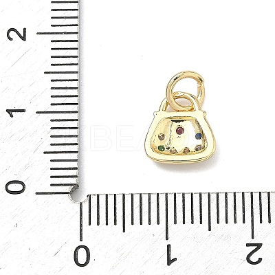 Brass Micro Pave Cubic Zirconia Pendants KK-K417-17G-1