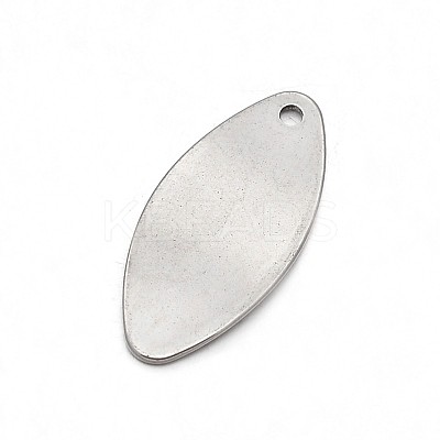 Tarnish Resistant Oval 304 Stainless Steel Stamping Blank Tag Pendants STAS-N073-39-1