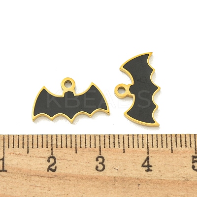 Halloween Theme Ion Plating(IP) 304 Stainless Steel Enamel Pendants STAS-M011-02D-1