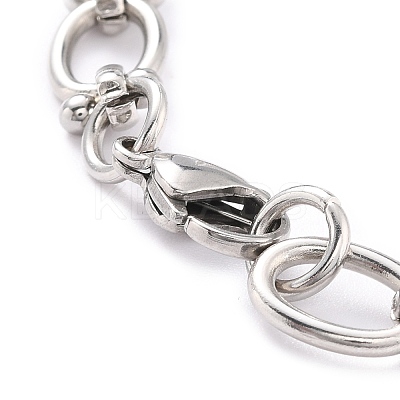 Non-Tarnish 304 Stainless Steel Link Chain Bracelet for Men Women BJEW-Z011-20P-1