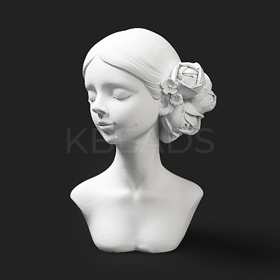 Girl Bust Resin Necklace Display Stands ODIS-A012-05B-1