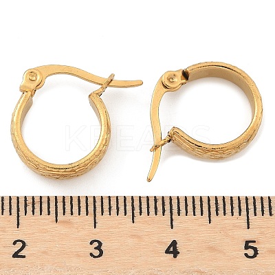 Golden Plated 304 Stainless Steel Hoop Earrings X-EJEW-E158-21G-1