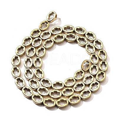 Electroplated Synthetic Non-magnetic Hematite Beads Strands G-L613-Z01-01F-1