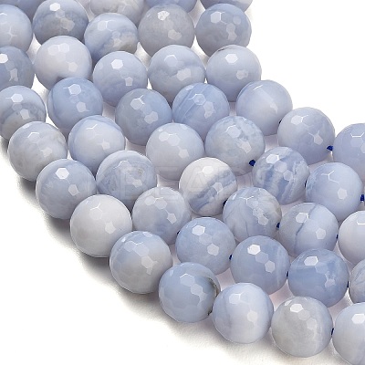 Natural Blue Lace Agate Beads Strands G-C280-B07-10mm-1