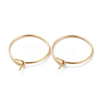 316 Surgical Stainless Steel Hoop Earring Findings STAS-J025-01D-G02-1