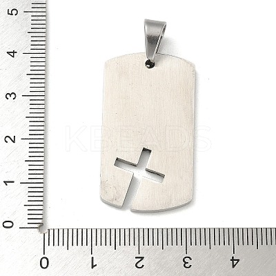 304 Stainless Steel Rhinestone Stamping Blank Tag Pendants STAS-G346-16P-1