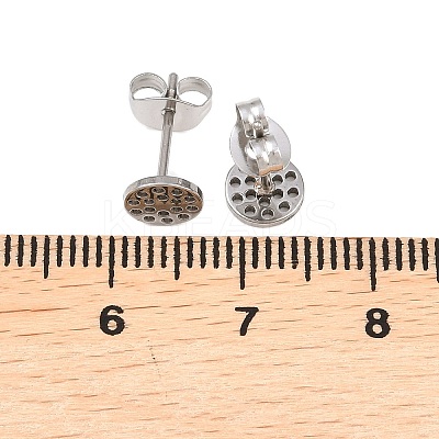 304 Stainless Steel Stud Earring Findings STAS-P434-06A-P-1