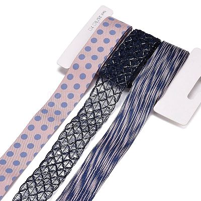 9 Yards 3 Styles Polyester Ribbon SRIB-A014-F01-1